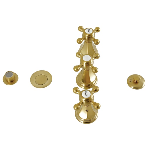 ThreeHandle Bidet Faucet, Brushed Brass